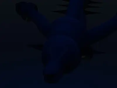 Sea Levithan Rigged Animated Low-Poly Low-poly 3D model