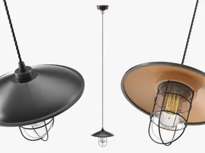 Industrial Lamps Collection 3D model