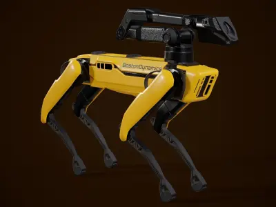 Spot Robot Boston Dynamics 2021 With Arm Low-poly 3D model