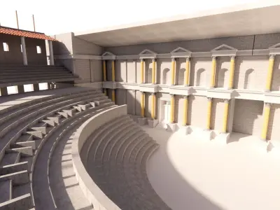 Roman Coloseum-Colosseum Undamage 3D model