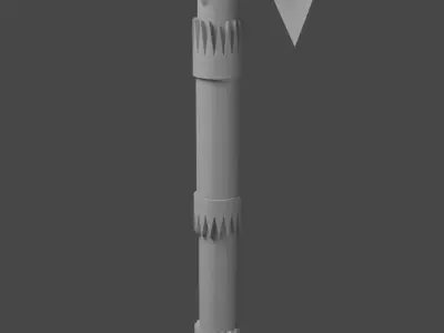 Axe ogres game asset 3d model Low-poly 3D model