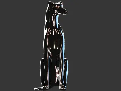 Dog sculpture 3D model