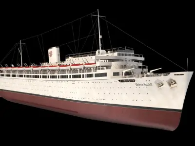 MV Wilhelm Gustloff German cruise ship 3D model