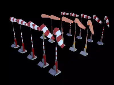 Windsock Low-poly 3D model