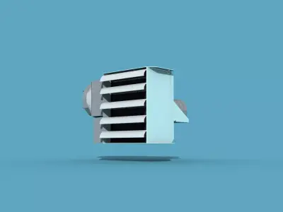 FX12 Industrial Heater Ceiling and Wall 3D model