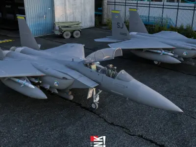 F 15 Eagle  Low-poly 3D model