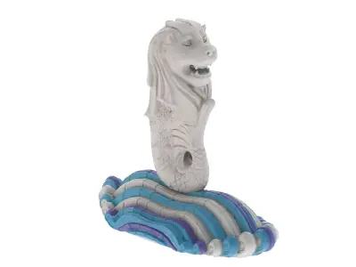  Merlion Statue Low-poly 3D model