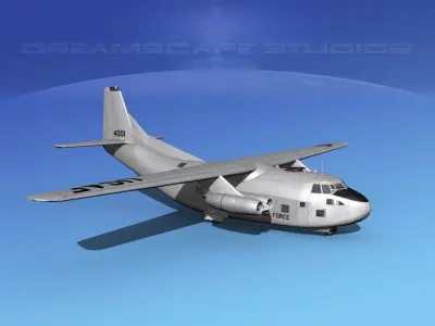 Fairchild C-123A Provider 3D model