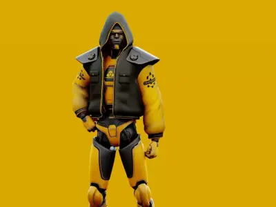  CYBORGTOPIA B-28  Rigged for Unreal Engine - Unity - MIXAMO 3D model