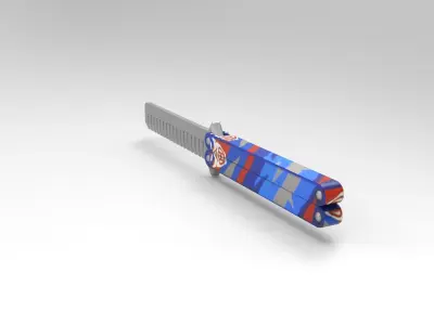 Valorant Yoru Butterfly Comb Low-poly 3D model