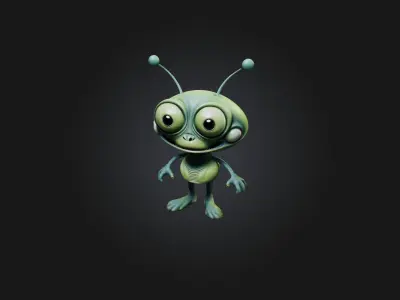 Cartoon Alien 3D model purchase