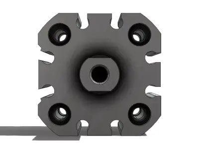 Cilindro Pneumatico SMC CD55B25 20 Pneumatic Cylinder 3D model