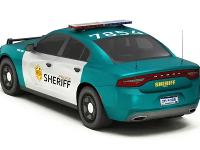 Police-Car police car Free low-poly 3D model