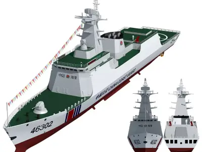 China Coast Guard Ship No 46301 3D model 054a 3D model