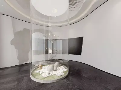 Modern Corporate Lobby Interior 3D model