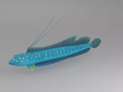 Cartoon Fish 4 Low-poly 3D model