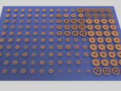 Gears kitbash V2 3D model