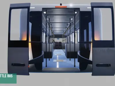 Shuttle bus - Vehicle 3D model