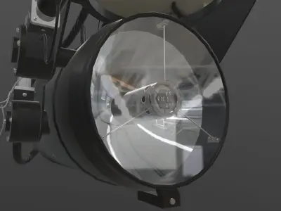 Spectrolab SX-16 Searchlight Low-poly 3D model