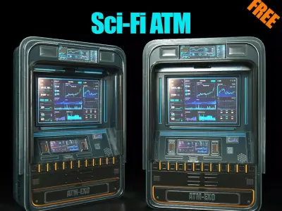 Sci-Fi ATM Free 3D model