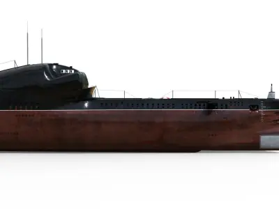 Project 665 Whiskey Long Bin submarine 3D model