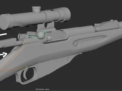 Mosin Nagant - OpenSubdiv-Ready - Rigged - 4K 3D model