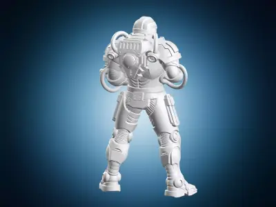 Grimdark Space Marine 3D print model