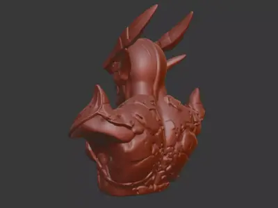 Guyver Head Bust 3D Model - STL Printable Sci-Fi Robot 3D print model shop
