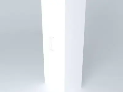 Simple white wardrobe  Free 3D model