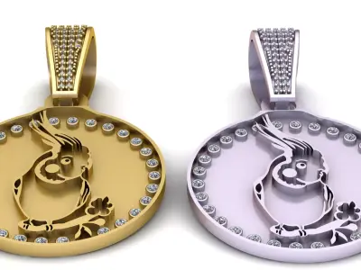 Gold Cockatiel Pendant 3D print model