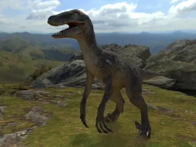 velociraptor dinosaur Low-poly 3D model