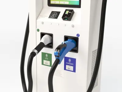 Electric Vehicle Charging Station Electrify America Part 1 3D model
