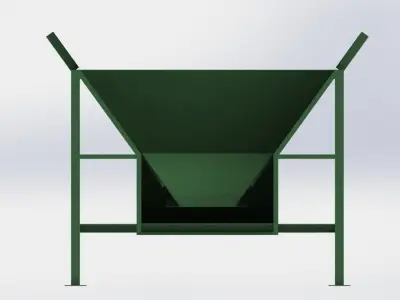 Discharge Hopper for Conveyor Belt Width 1300 mm 3D model
