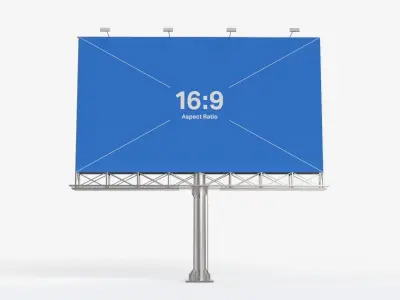 Billboard Low-poly 3D model