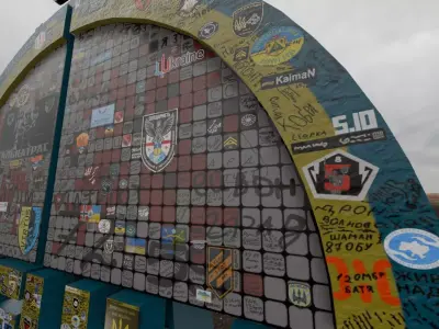 Donetsk stele in Ukraine Low-poly 3D model