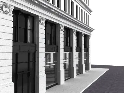 New York corner building 3D model