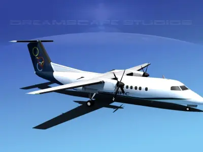 DeHavilland DHC-8-Q300 Olympic 3D model