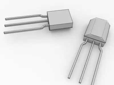 Transistor two transistors 3D model
