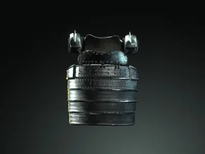 Japan Samurai Karuta Tatami Dou Low-poly 3D model