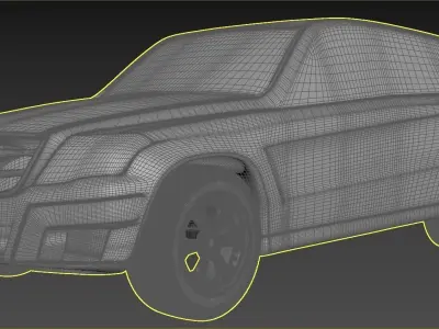 mercedes gl 350 Low-poly 3D model