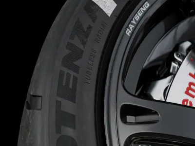 Bridgestone Potenza RE 11S 265 40 R18 93W 3D model