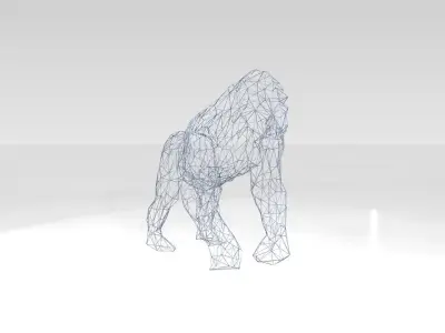 Gorilla Wireframe 3D model