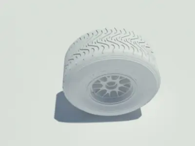 Pirelli tyre for intermediate weather conditions 3D model