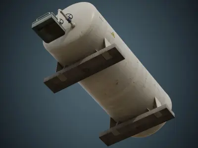 Industrial Gas Tank 6B Low-poly 3D model