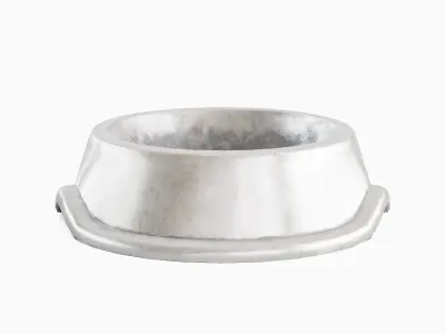 Metal Dog Bowl 05 Low-poly 3D model