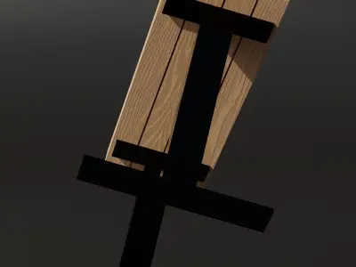 2 Park Benches 3D model