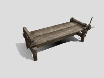 Medieval Rack Low-poly 3D model