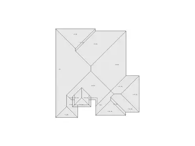 Residential Roof Sketch - 31-40 SQ - Xactimate 3D model