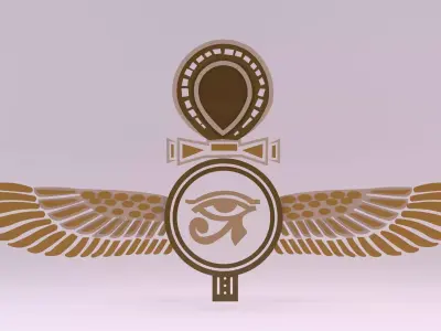 Egyptian Symbols - 013 Low-poly 3D model