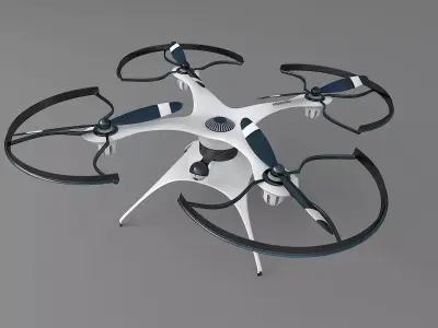 Generic drone quadcopter with camera 3D model